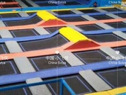 Sisäiset hyppyesteiden trampoliini