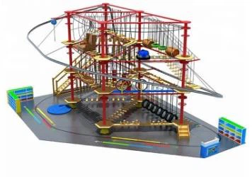 Sisäinen yksinkertainen Zipline trampoliinipuistossa